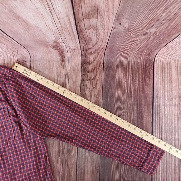 Patagonia Mens Large Vjosa River Red Blue Plaid Long Sleeve Button Down Shirt - Picture 15 of 15